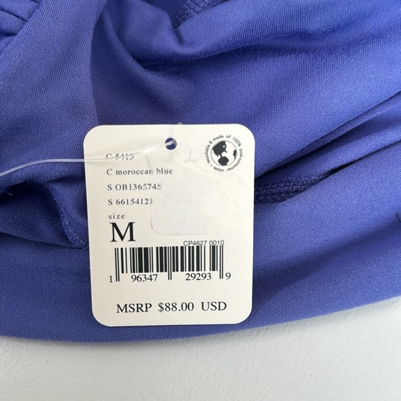 ❗️SOLD❗️Free People Movement Breathe Deeper Moroccan Blue Leggings Size M NWT - Picture 9 of 11